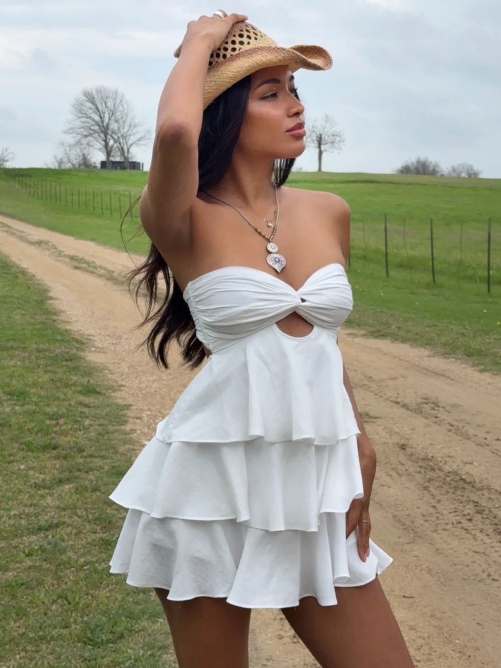 Cotton Candy LA STRAPLESS TIERED MINI DRESS